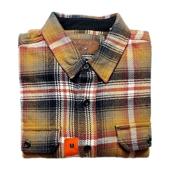 Orvis Men's M Big Bear Heavyweight Flannel Shirt 100% Cotton Multi Color NWT - Picture 7 of 15
